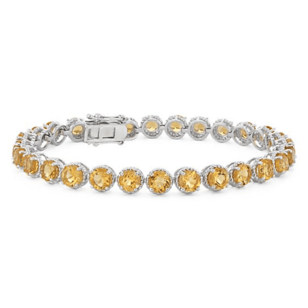 Citrine Round Rope Bracelet In Sterling Silver at Blue Nile