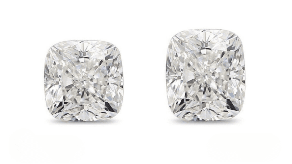 Square cushion cut vs Elongated cushion cut