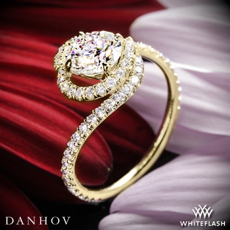 18k Yellow Gold Diamond Engagement Ring at Whiteflash