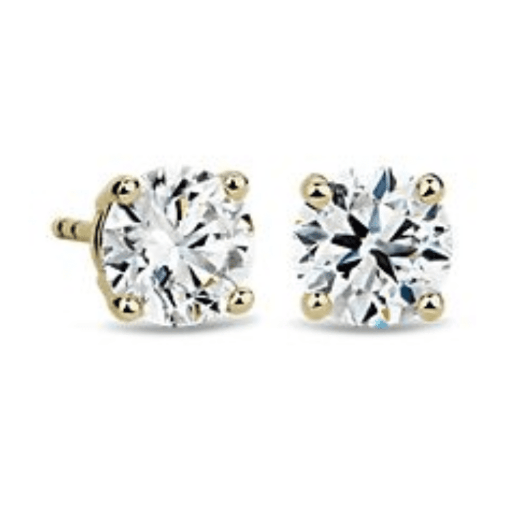 Diamond Stud Earrings In 18k Yellow Gold at Blue Nile