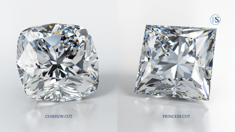 Cushion vs Princess Cut Diamond