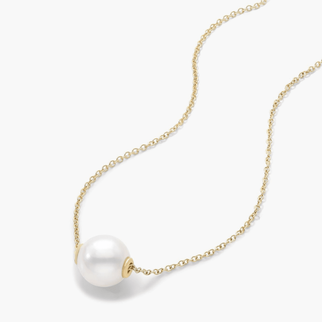 14K Yellow Gold Akoya Cultured Pearl Sliding Necklace at James Allen