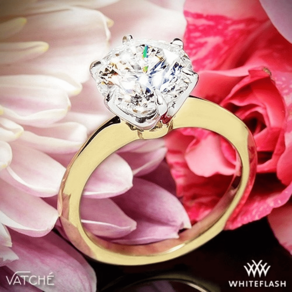 18k Yellow Gold Vatche 6-Prong Solitaire Engagement Ring at Whiteflash
