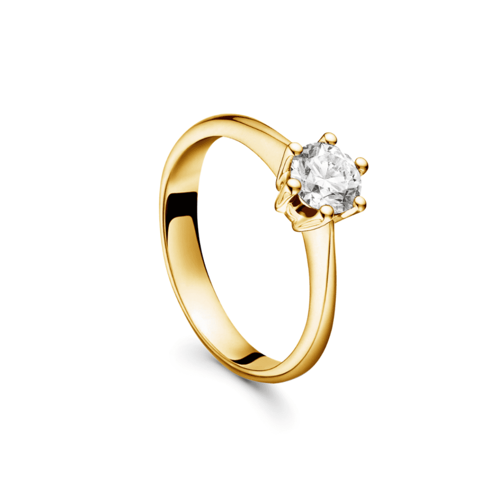 Bucherer Heaven Solitaire 0.6ct Yellow Gold Diamond Engagement Ring