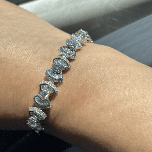 White gold diamond bracelet