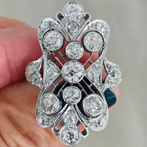 Old European Cut Diamond Dinner Ring