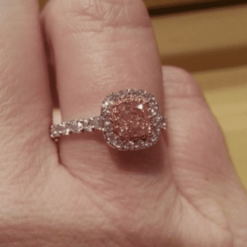 Pink Champagne Diamond Ring