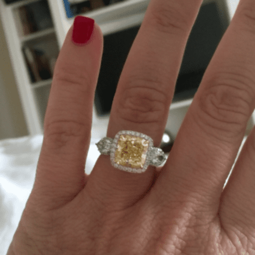 Yellow Diamond Engagement Ring