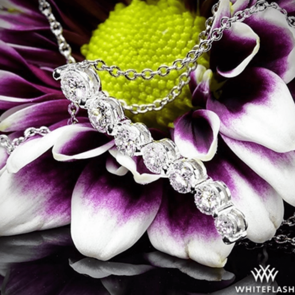 14k White Gold "Journey" Diamond Pendant at Whiteflash