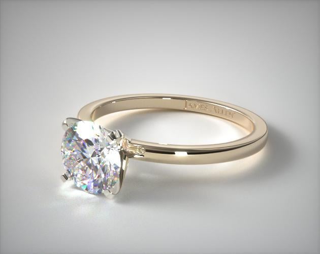 18K Yellow Gold 1.5mm Comfort Fit Engagement Ring