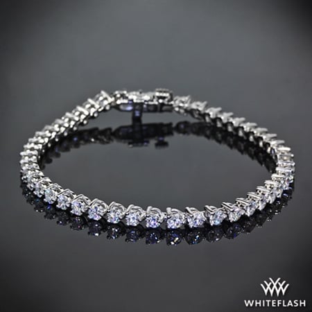 2.00ctw 14k White Gold "Three-Prong" Diamond Tennis Bracelet