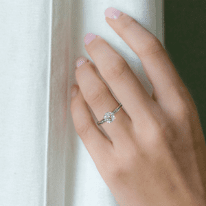 14K White Gold Channel Set Princess Cut Diamond Engagement Ring at James Allen