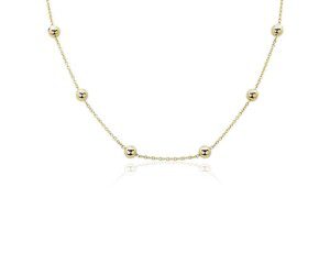 18" Bead Necklace In 14k Yellow Gold