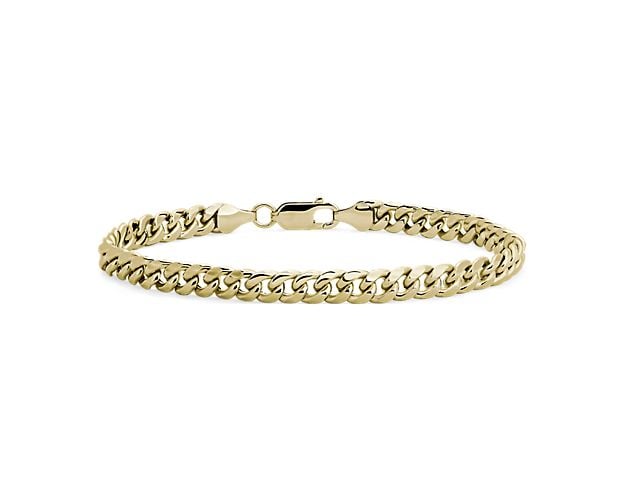 8" Men's Miami Cuban Link Bracelet In 14k Yellow Gold (6 Mm)