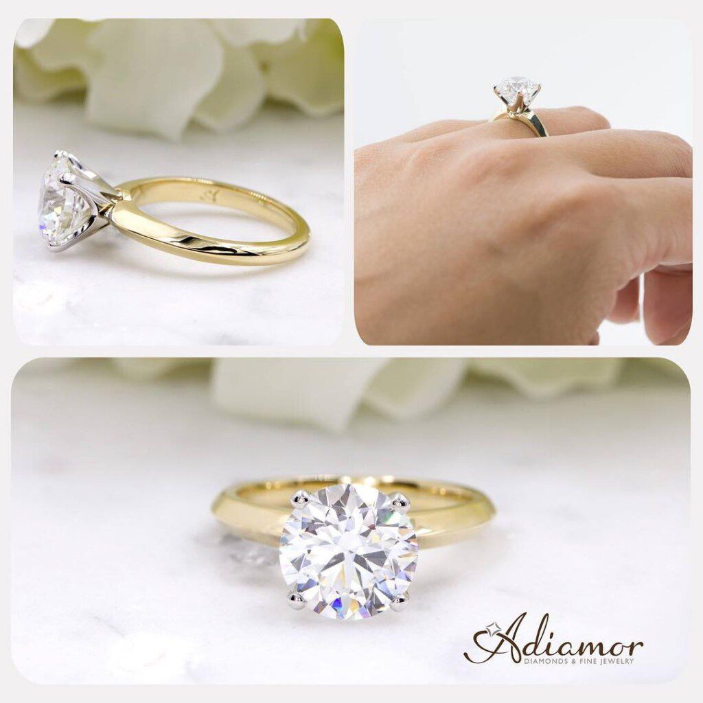 The Perfect Solitaire Engagement Ring Setting in 14K Yellow Gold