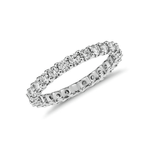 Luna Diamond Eternity Ring In Platinum at Blue Nile