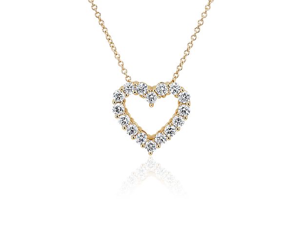 Lab Grown Diamond Heart Pendant In 14k Yellow Gold (1 Ct. Tw.)