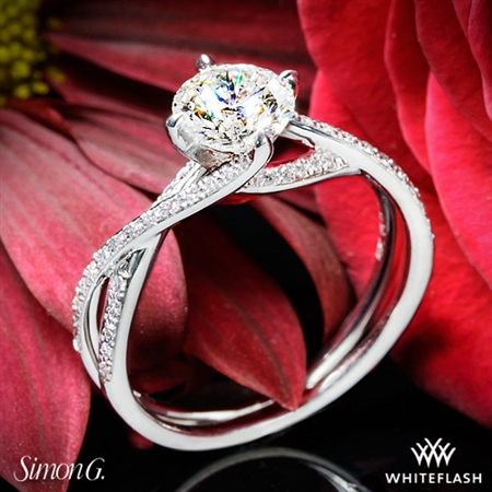 18k White Gold Simon G. MR1394 Fabled Diamond Engagement Ring at Whiteflash