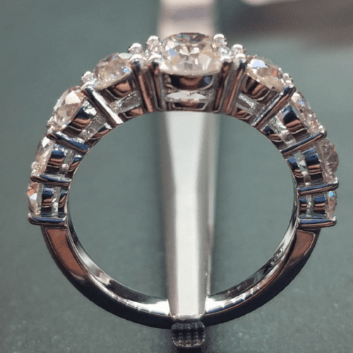 9-Stone Graduated OEC Diamond Ring