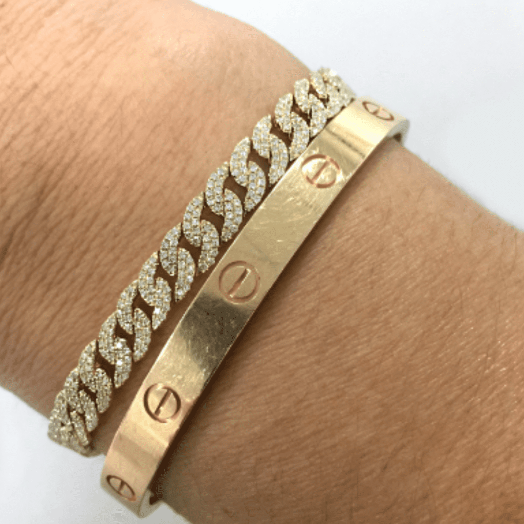 Pave´ Diamond Chain Link Bracelet at Adiamor