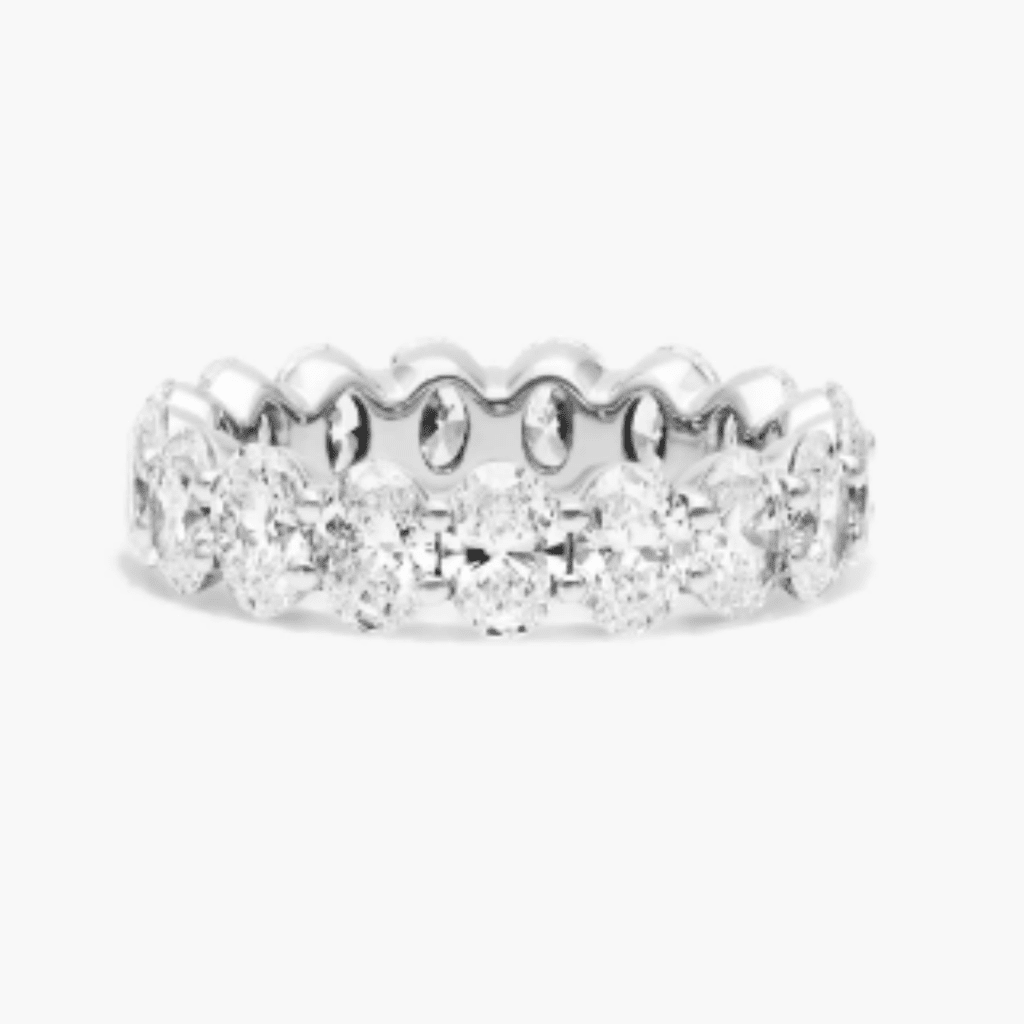 14K White Gold Oval Cut Diamond Eternity Ring (2 CTW H-I / SI1-SI2) at James Allen