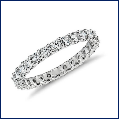 Luna Diamond Eternity Ring In Platinum at Blue Nile