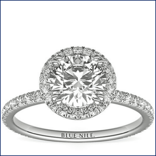 Studio Heiress Halo Diamond Engagement Ring In Platinum (38 Ct. Tw.) at Blue Nile