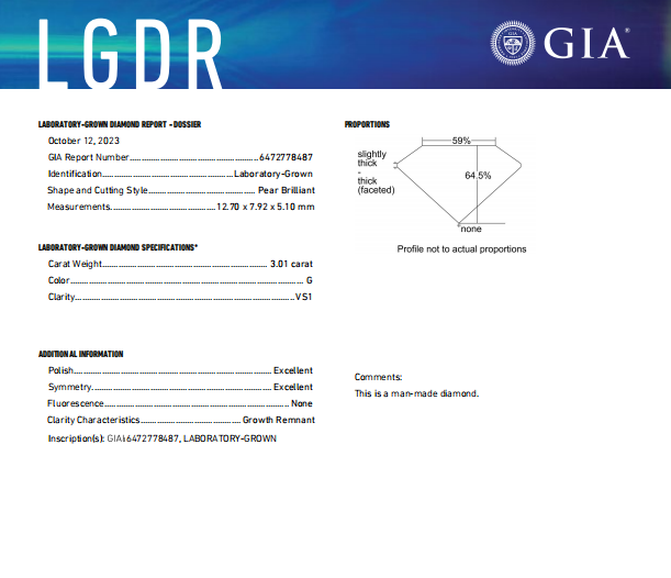 Whiteflash GIA diamond report