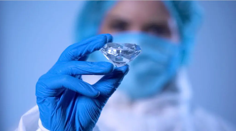 lab diamond in a lab