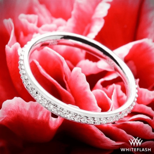 18k White Micro Pave Diamond Wedding Ring at Whiteflash