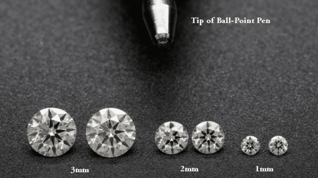 The size of Merlee Diamonds