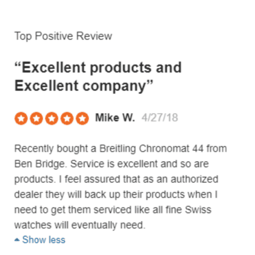Ben Bridge Positive Reviews