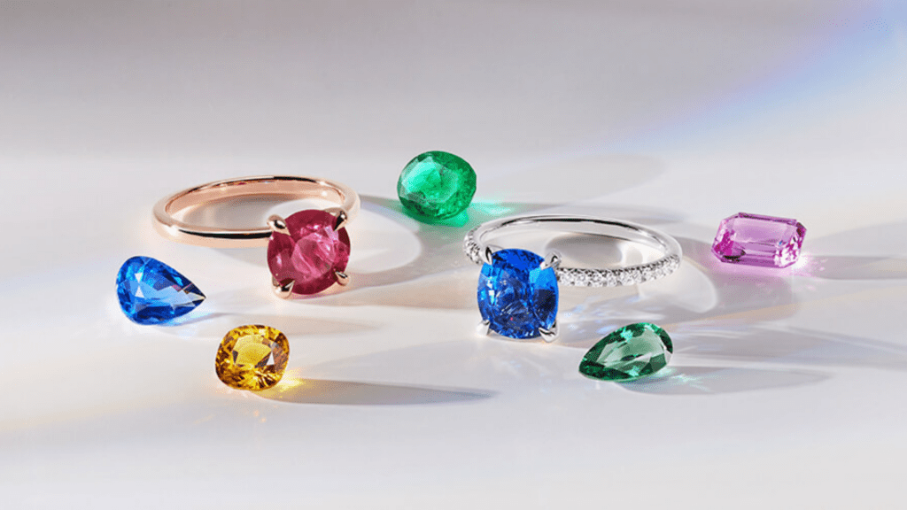 Gemstone rings at JA