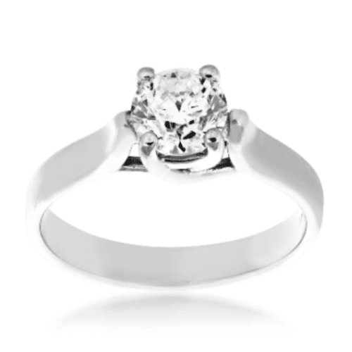 Riddle 14K white gold diamond engagement ring