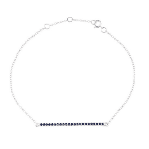 Blue sapphire chain bracelet at adiamor