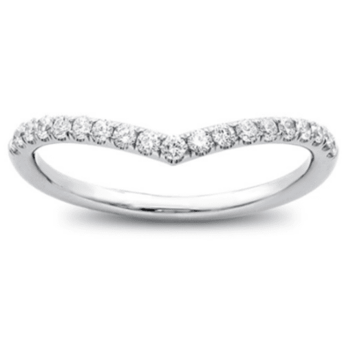 V shaped Wedding Band