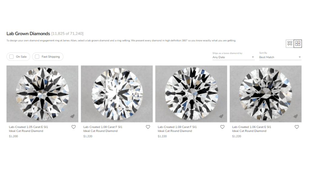 JA Lab-Grown Diamond Prices