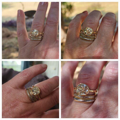 Old Mine Cut Diamond Ring