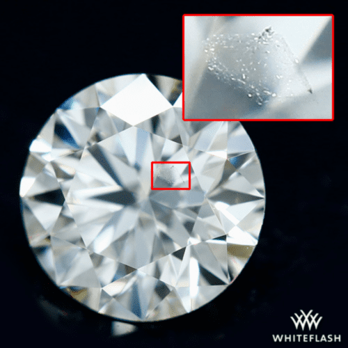 Cloud inclusion actual diamond image